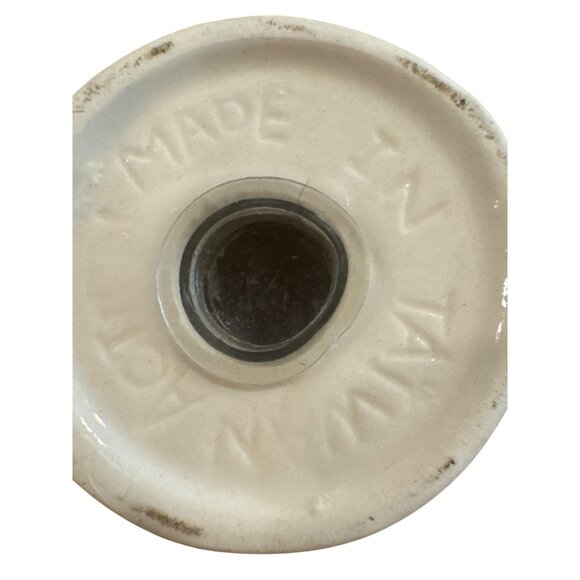 Vintage Farm Fresh Brand Ceramic Salt & Pepper Shakers Beige & Blue Vintage-Insp - Picture 6 of 6